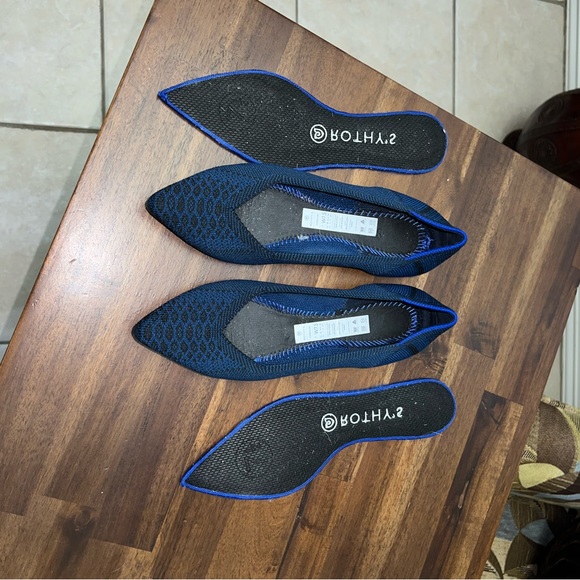 ROTHY'S The Point Flats Teal Python Blue - Picture 9 of 9